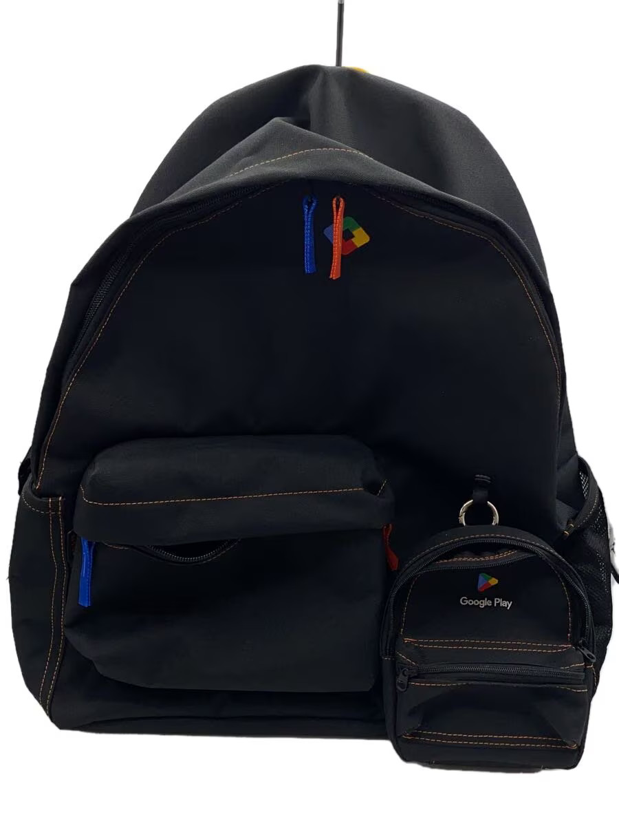 BEAMS Backpack Black Solid Color
