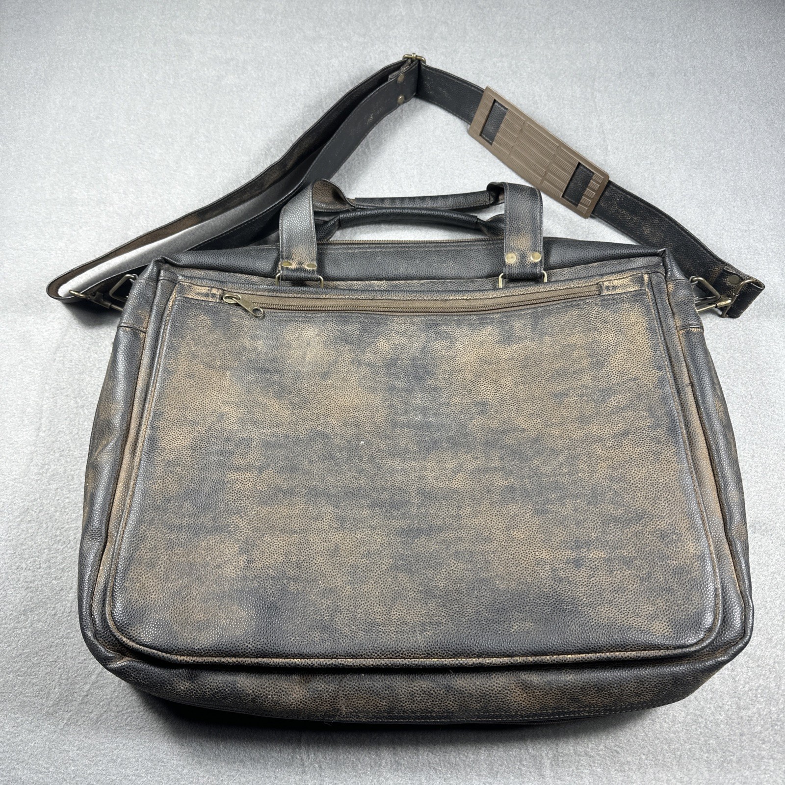 Carbon2Cobalt Distressed Leather Laptop Messenger Bag