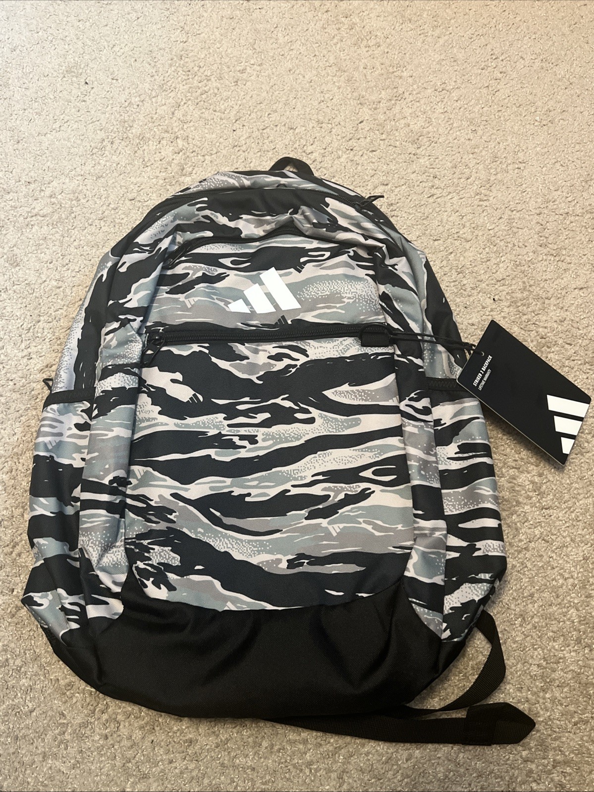 Adidas Striker 3 Backpack Camo Silver Green Black JK9919 New