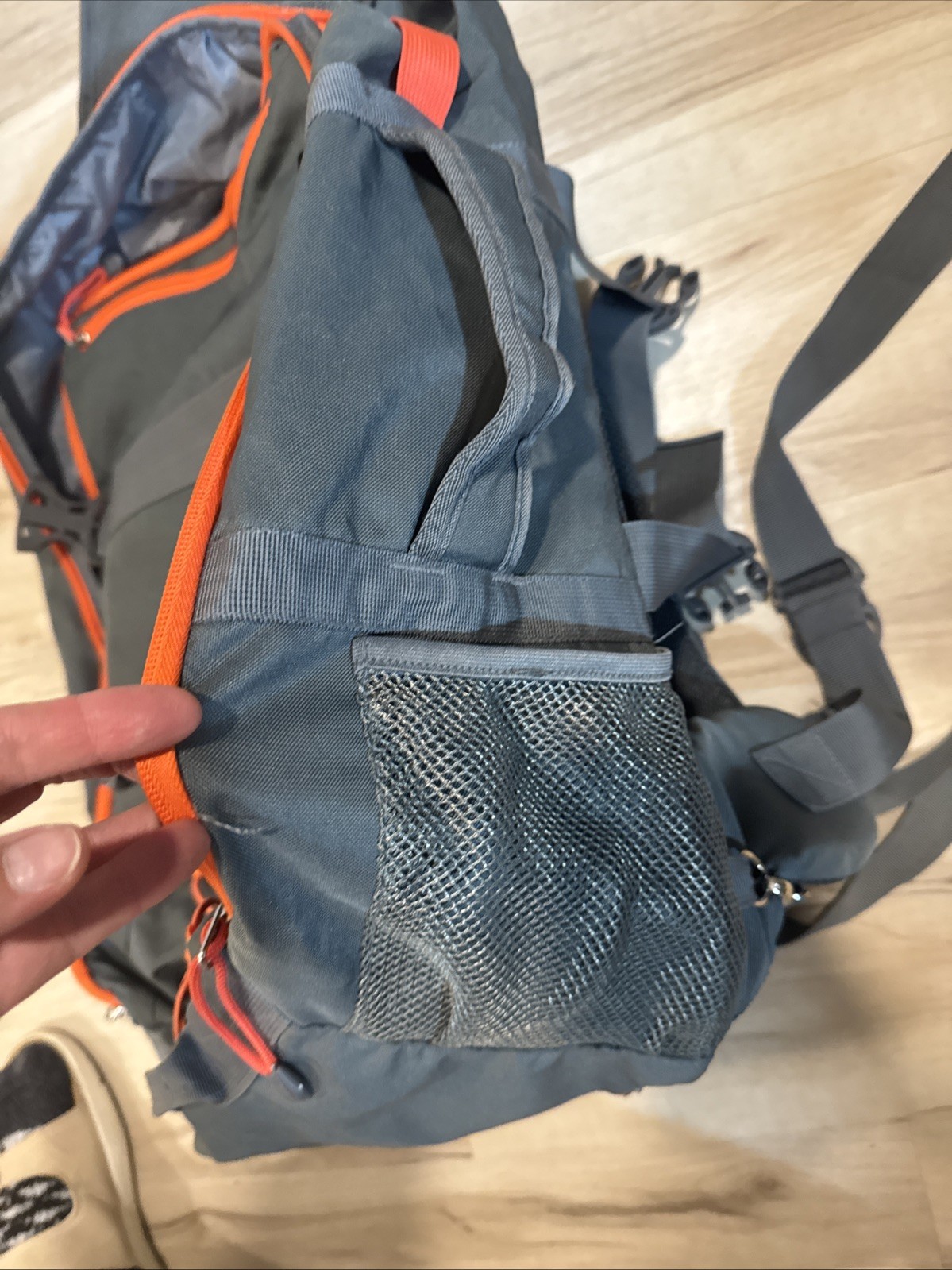 Cabin Max Equator Travel Backpack 44L Flight Approved Carry On Grey Orange