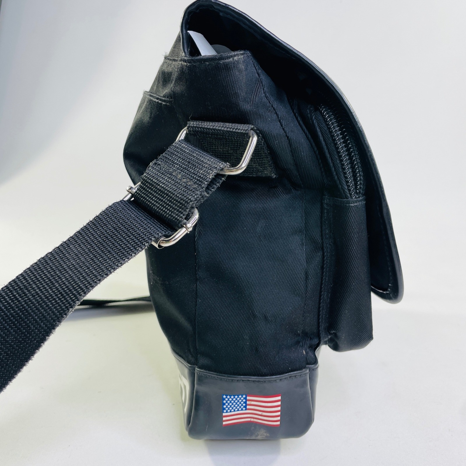 Polo Sport Ralph Lauren Messenger Bag Black Canvas Vintage Crossbody Logo Bag
