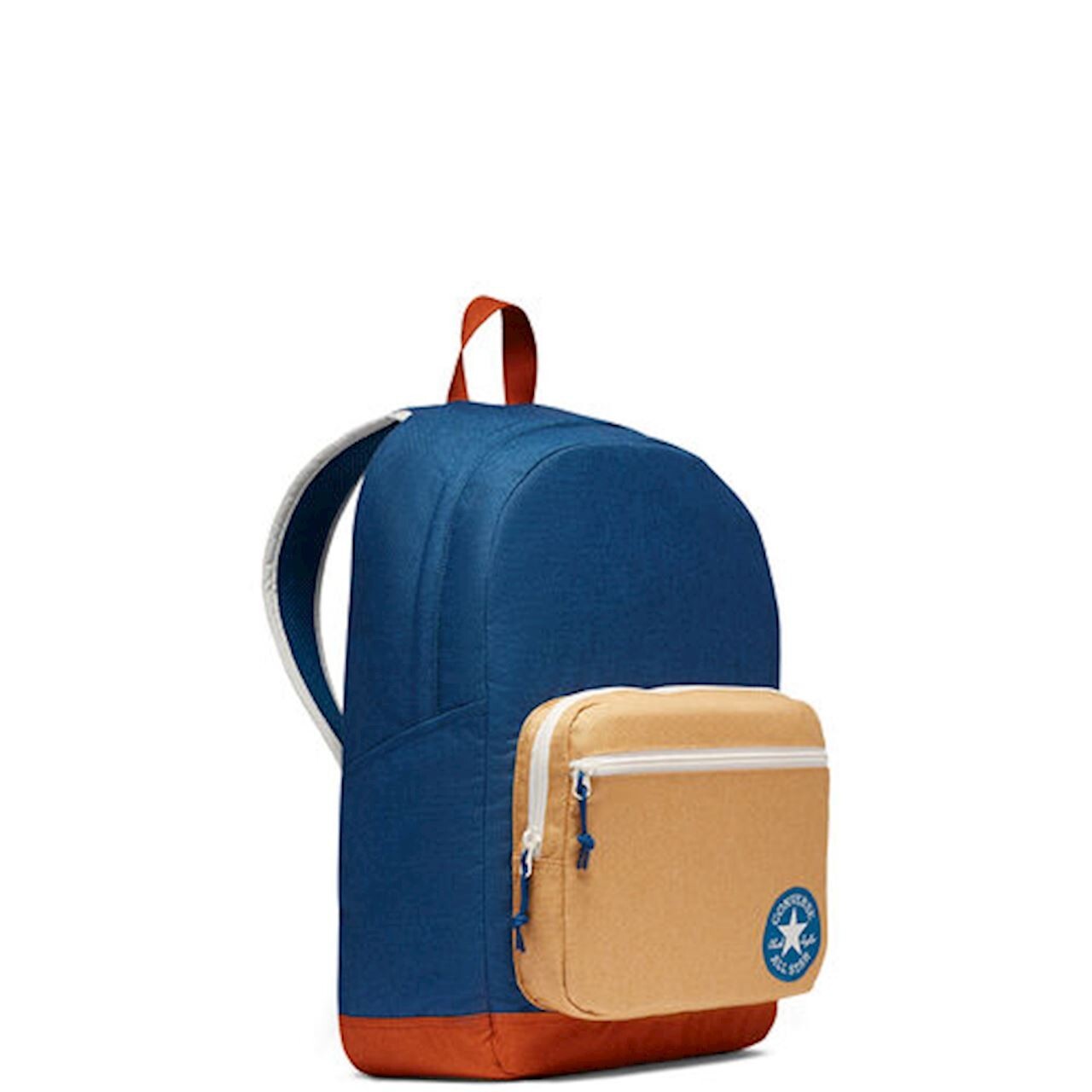 Converse Go 2 Backpack 24 Liter Capacity, 10018975-A01 Beige/Navy Blue/Orange