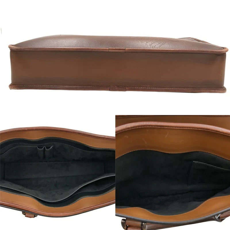 Berluti Briefcase Calligraphy Brown Leather W40×D8×H29cm Business Bag Men’s Au