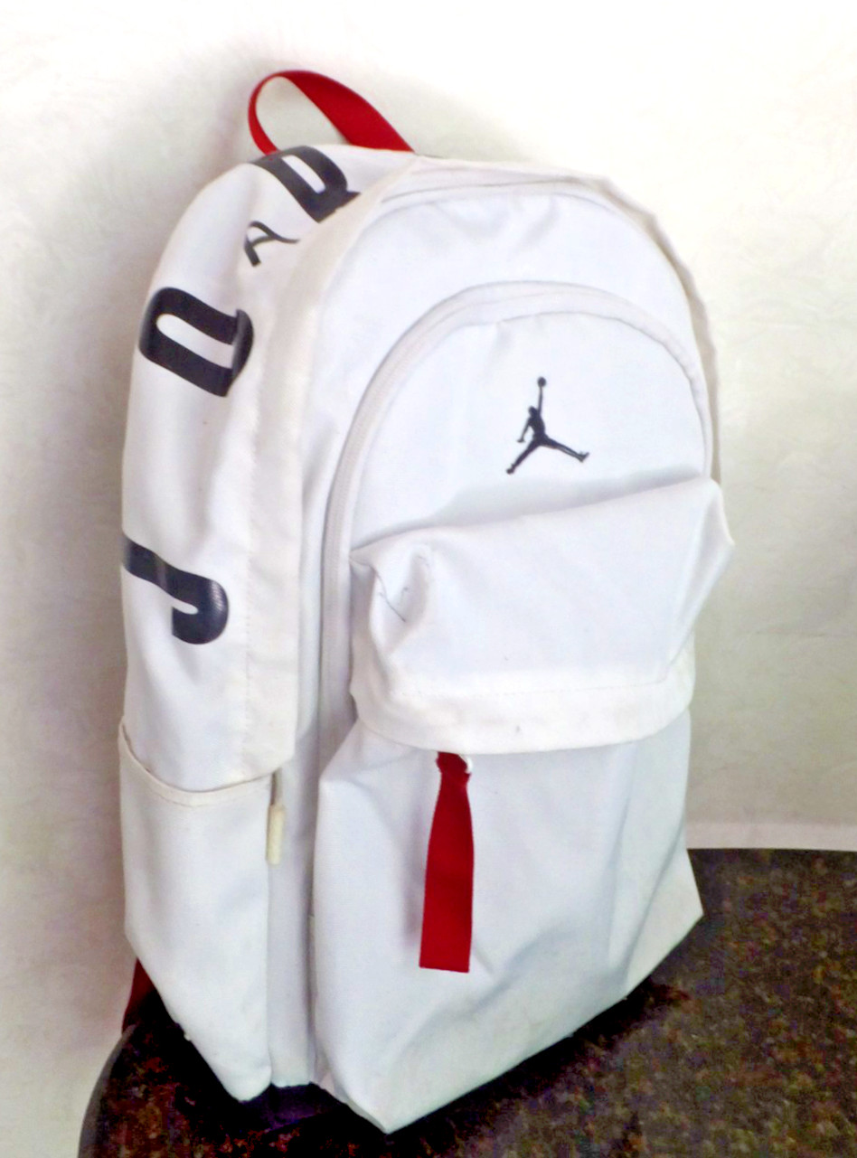 Nike Air Jordan Jumpman Backpack White Black Red 9A0172-001