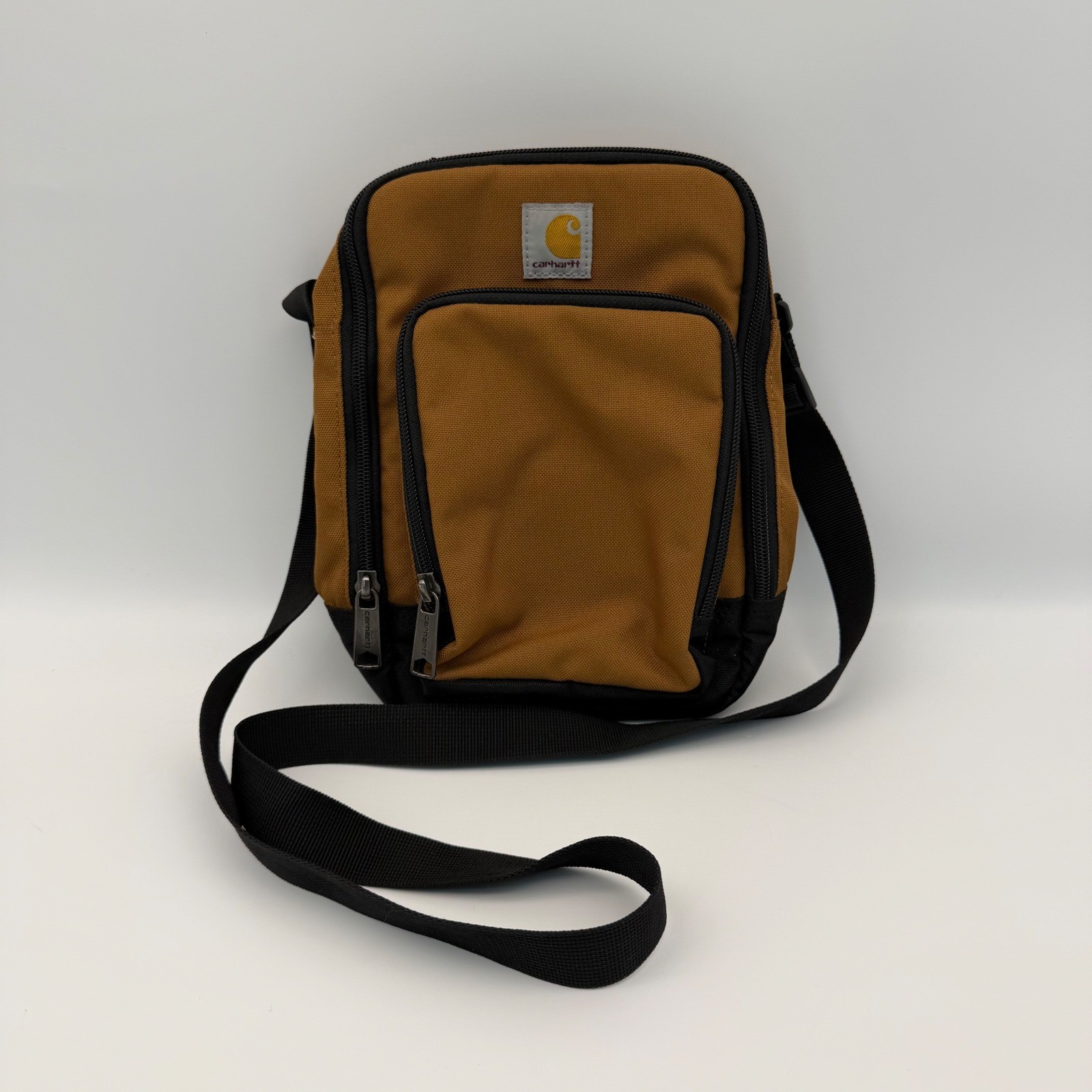 Carhartt Crossbody Zip Bag Small Brown/Black Adjustable Strap Sling