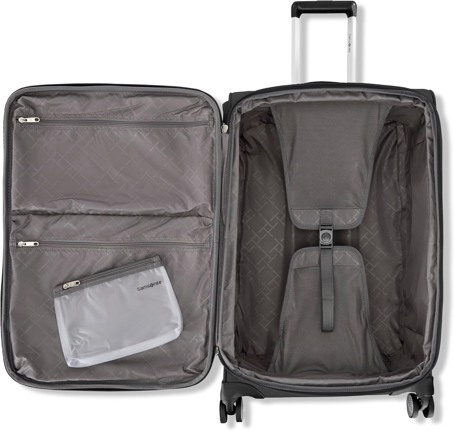 Lightweight 25″ Expandable Suitcase with 360° Spinner Wheels – Black