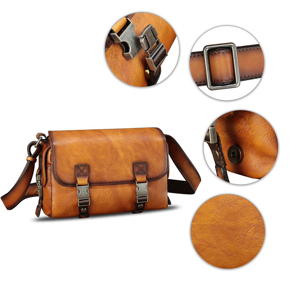 Genuine Leather Purses and Shoulder Bag for Men Women Crossbody Crossbody Bag