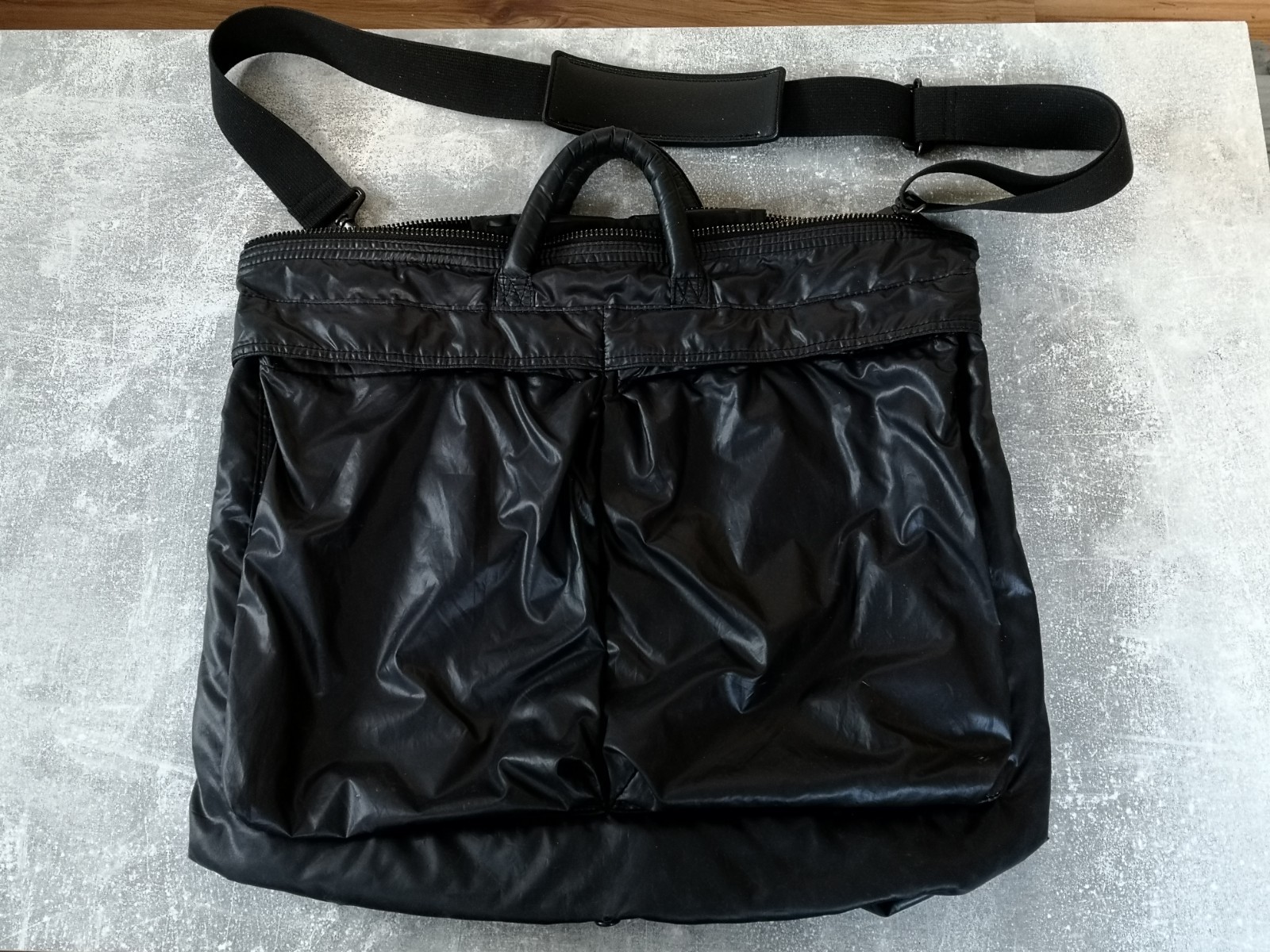 Nom de Guerre helmet bag black A/W 2008 shoulder bag gothic avant-garde Japan
