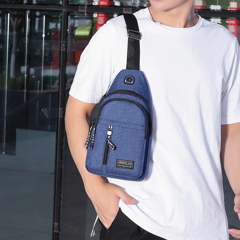 Men’s Chest Bag New Fashion Korean-Style Casual Sports Water-Proof Shoulder Cros