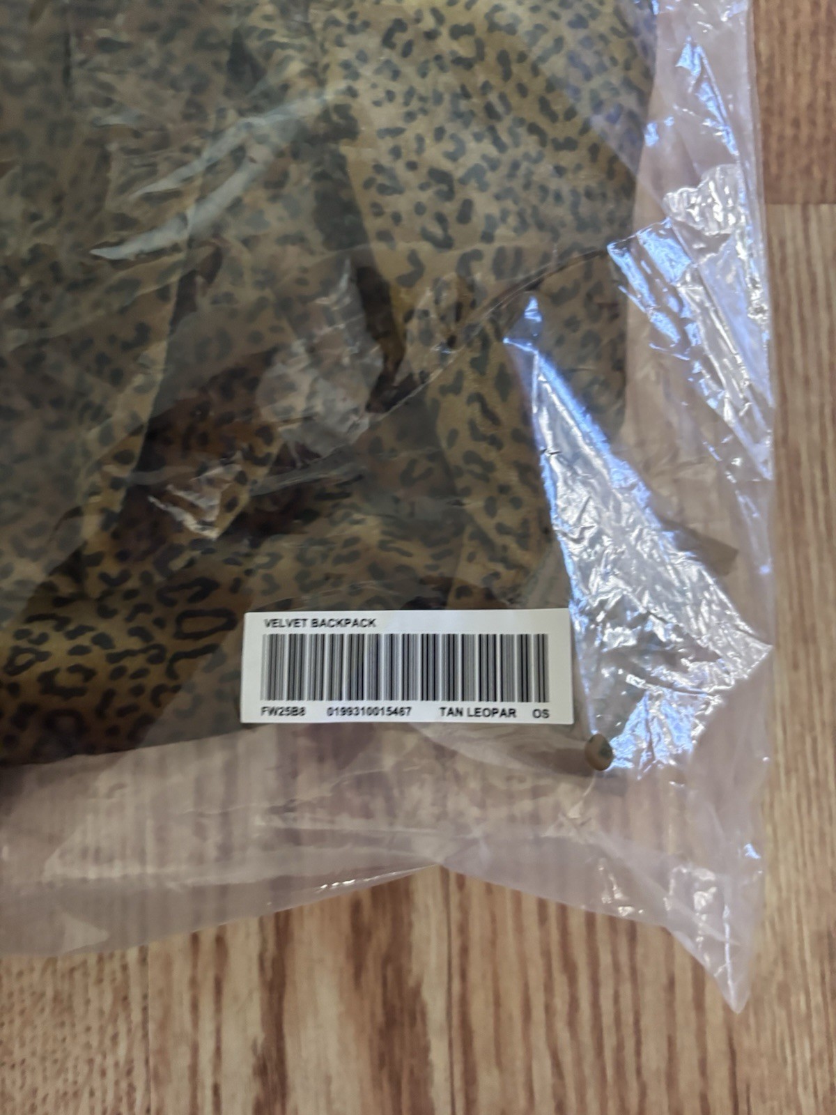 Supreme Velvet Backpack Tan Leopard Unopened SEALED FW25 NEW