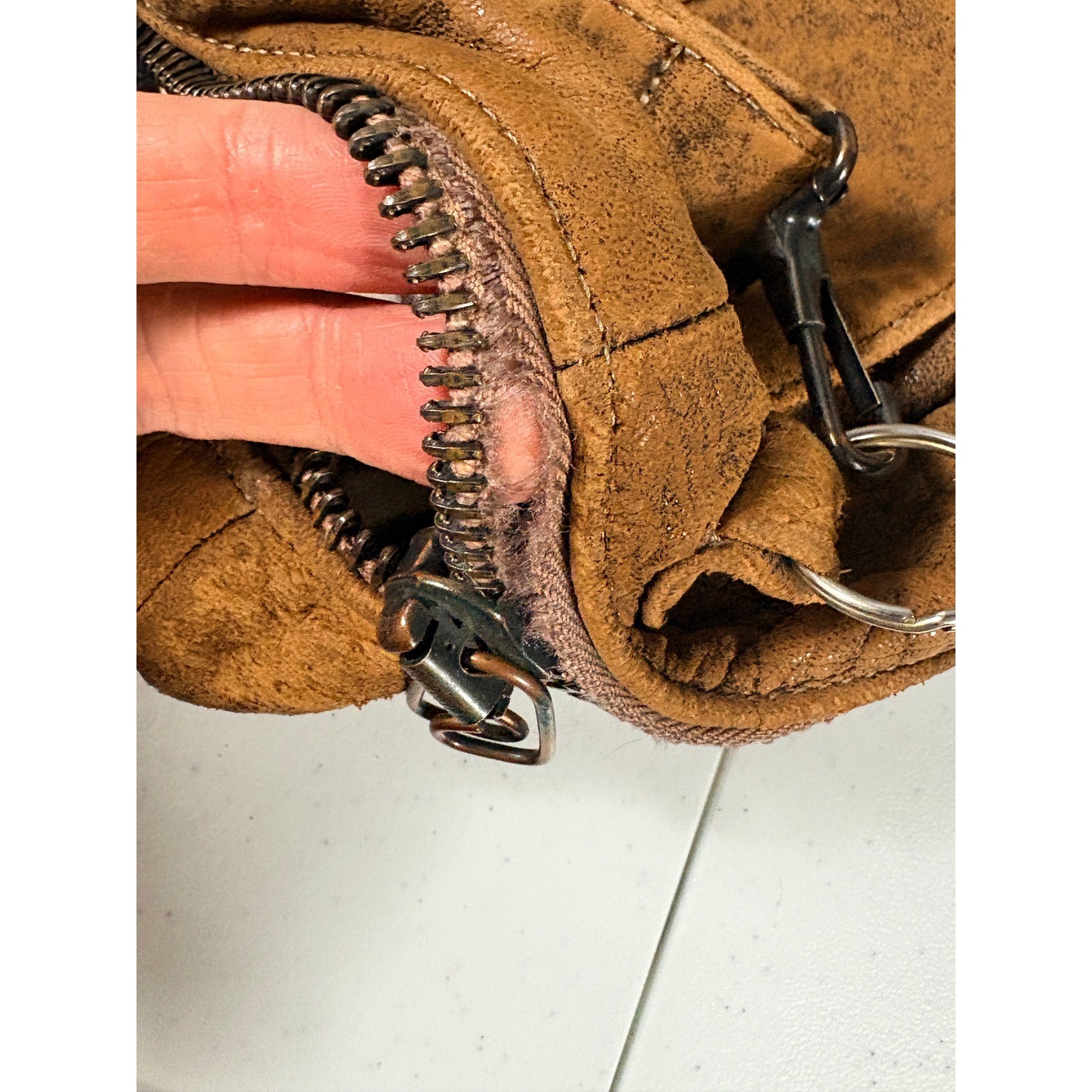 Avirex The Cockpit Brown Distressed Leather Messenger Bag Map Lining Vintage