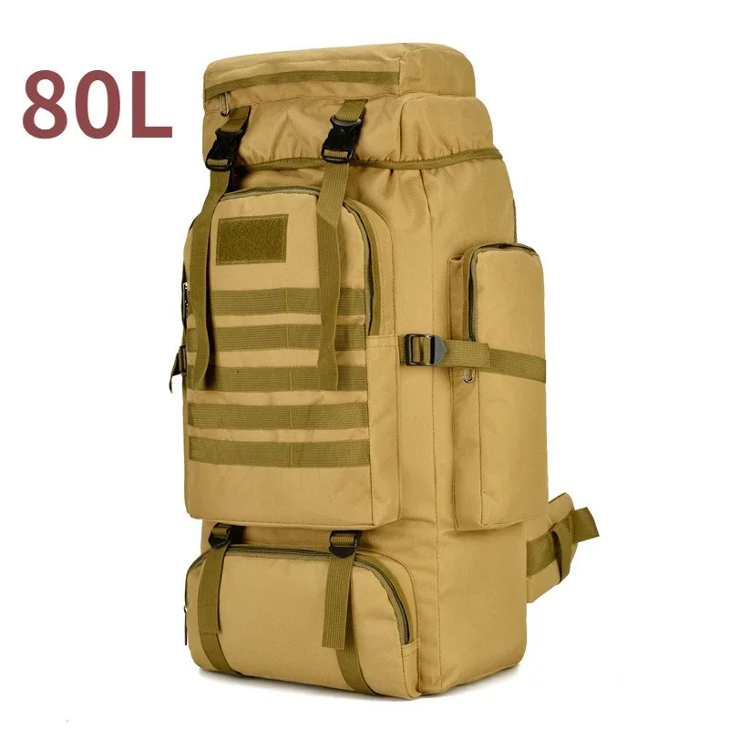 80L–100L Mountaineering Backpack Large Capacity Hiking Camping Travel Outdoor