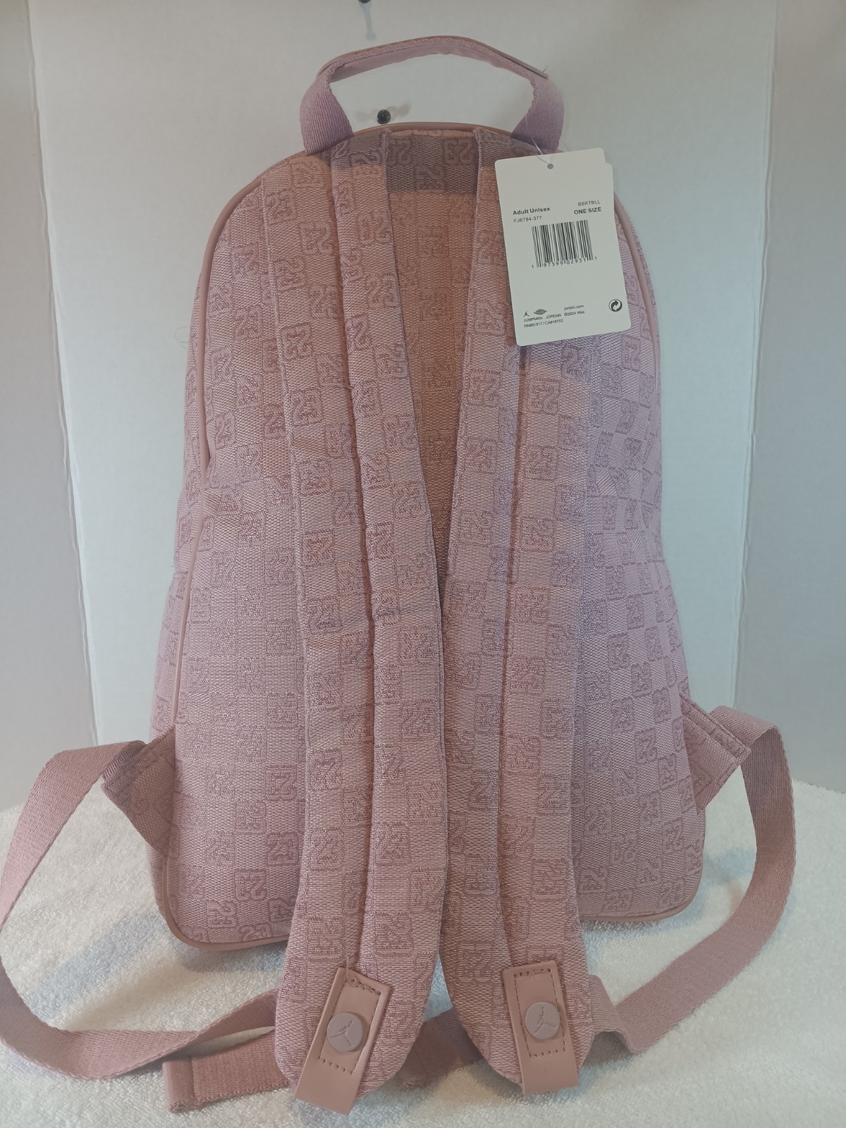 New Authentic Jordan Monogram Jumpman Backpack Pink Ice
