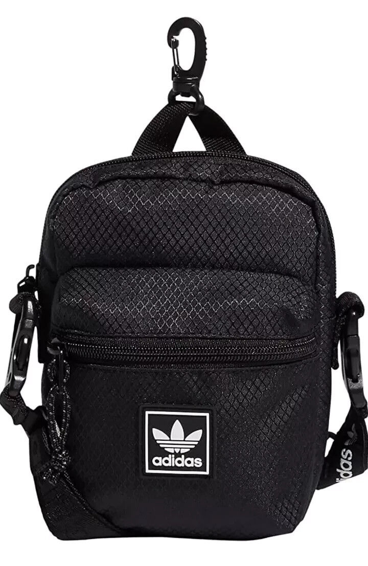 Adidas ORIGINALS UTILITY UNISEX FESTIVAL CROSSBODY BLACK BAG 5″ x 7″ OS NEW $35