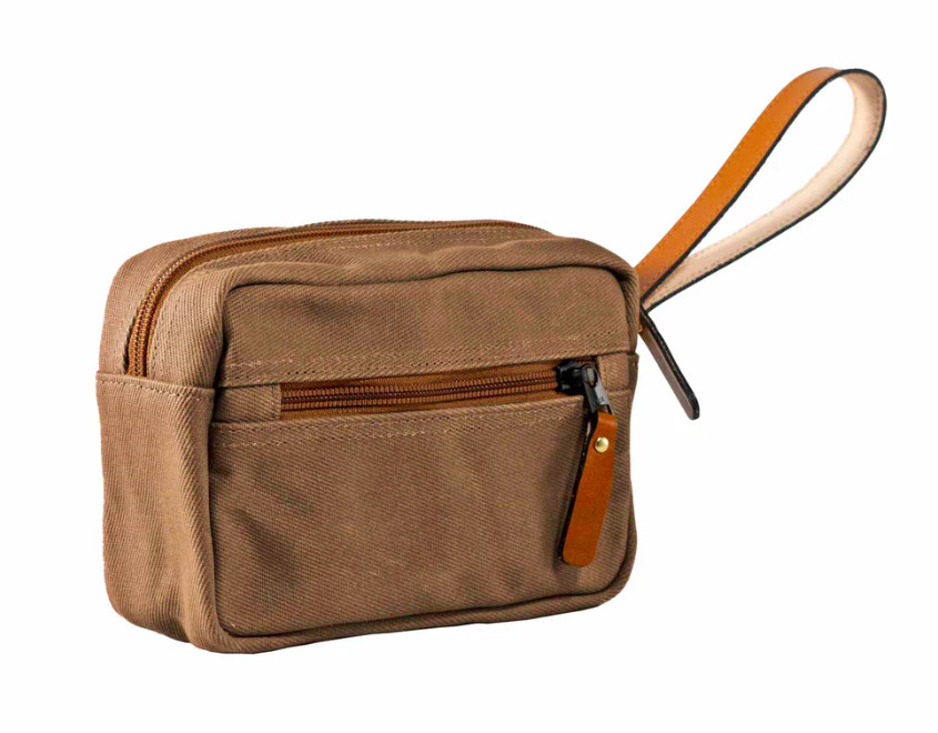 Jack Stillman Wrangler Dopp Kit Bag BNWT , Canvas & Leather Kit Bag