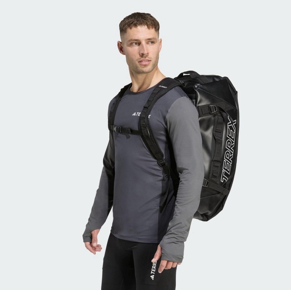 adidas Terrex RAIN.RDY Expedition 100L Duffel Bag Black IC5652 New With tags