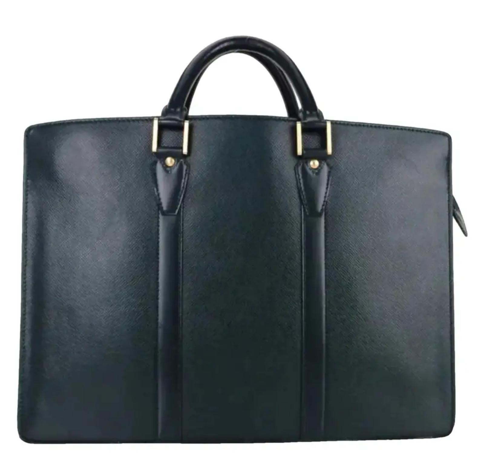 Authentic LOUIS VUITTON Taiga Leather Lozan Business Laptop Briefcase Bag France