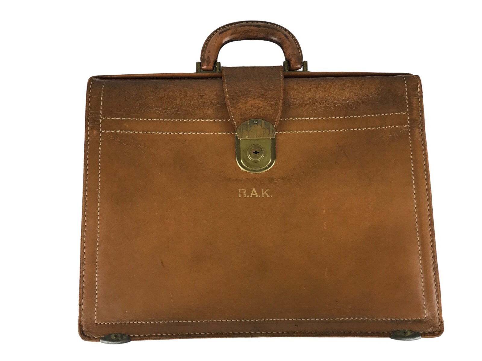 Rexbilt Unisex Adult Brown Leather Top Grain Cowhide Top Handle Briefcase Bag