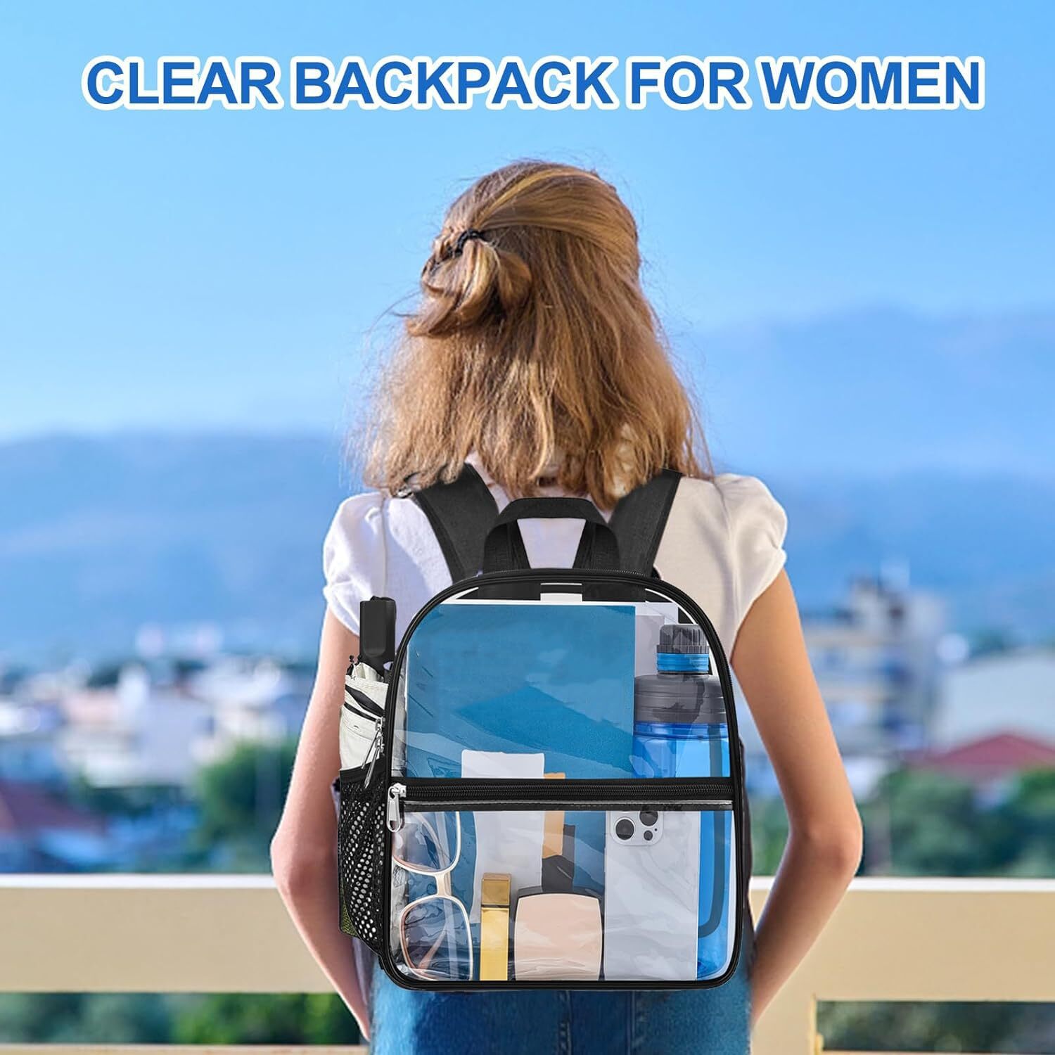 Stadium-Approved Clear Backpack for Sports and Concerts Small Transparent