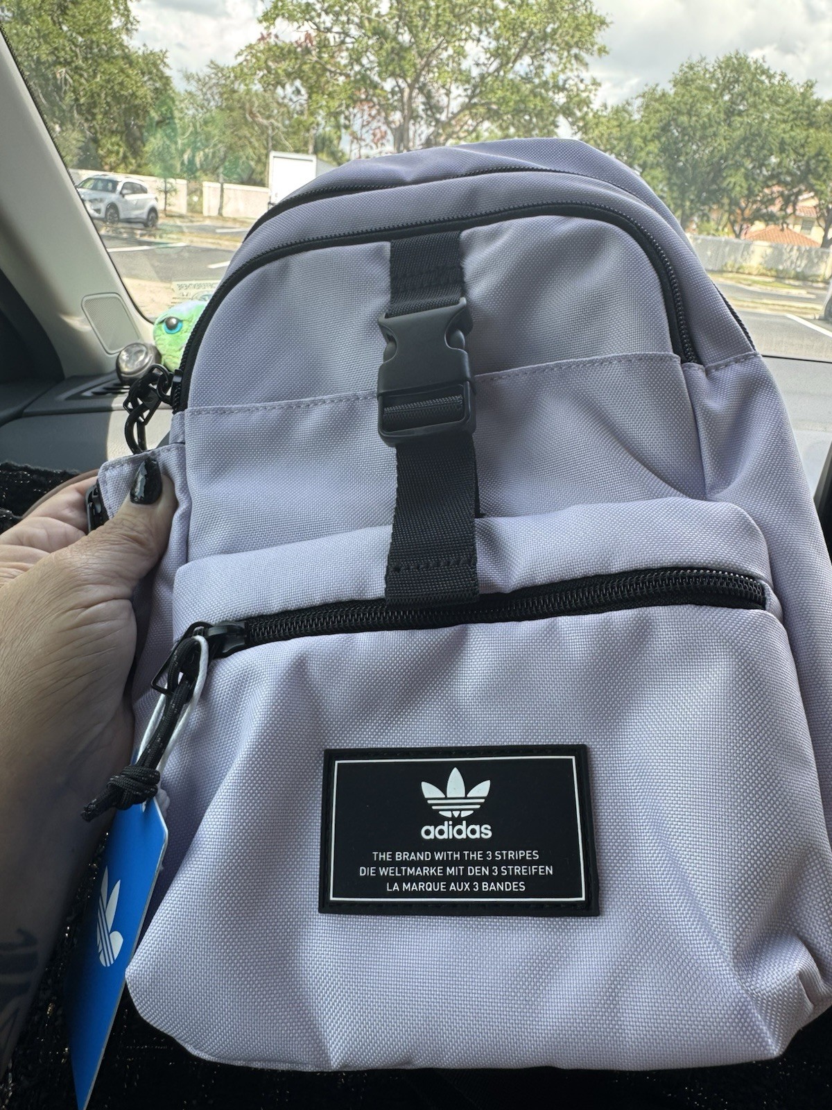 Adidas mini backpack (Trefoil / Originals style) Lavender
