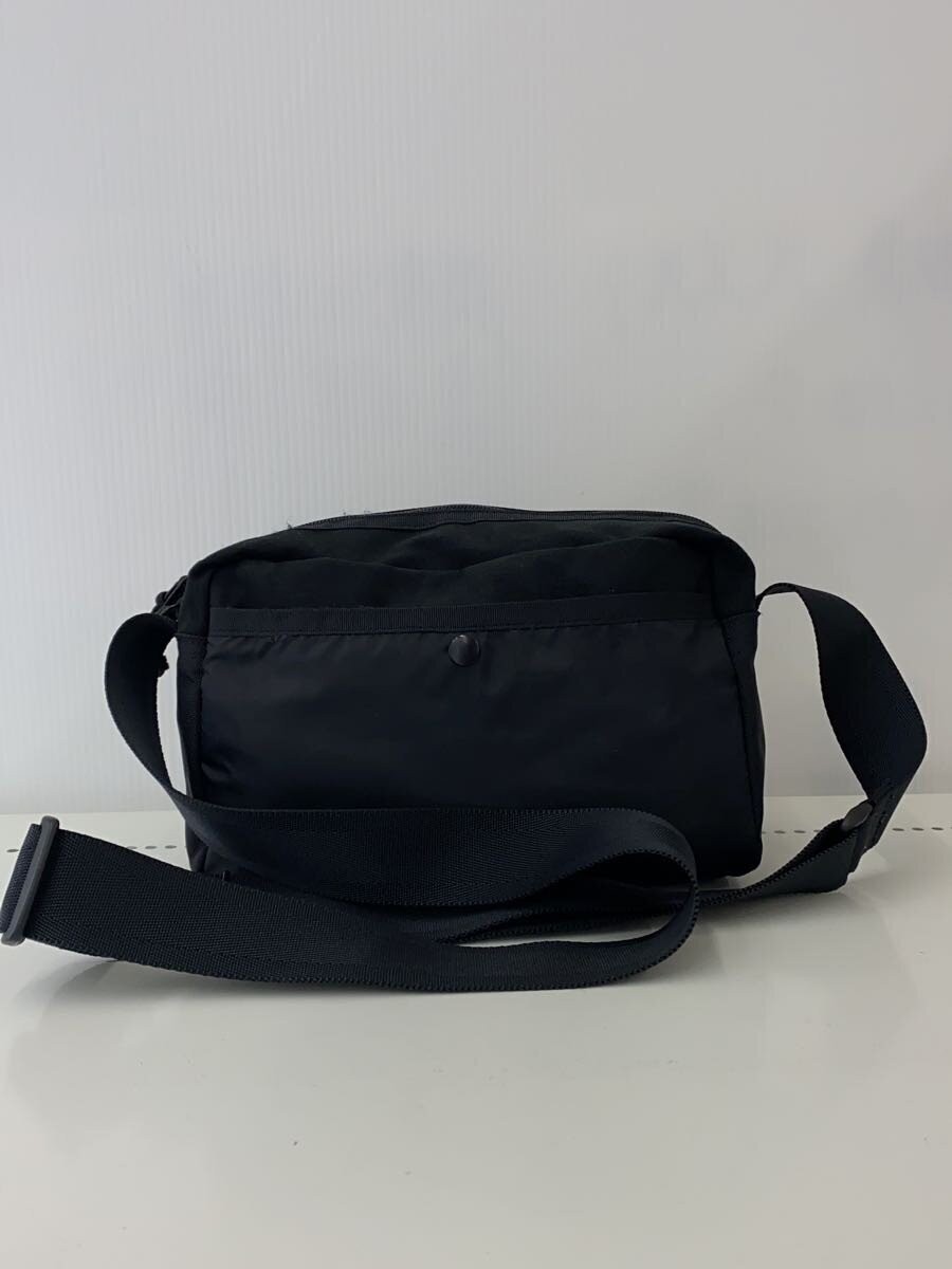Authentic PORTER Nylon Shoulder Bag Black 11.5cm x 14.5cm x 2cm Damaged Fabric