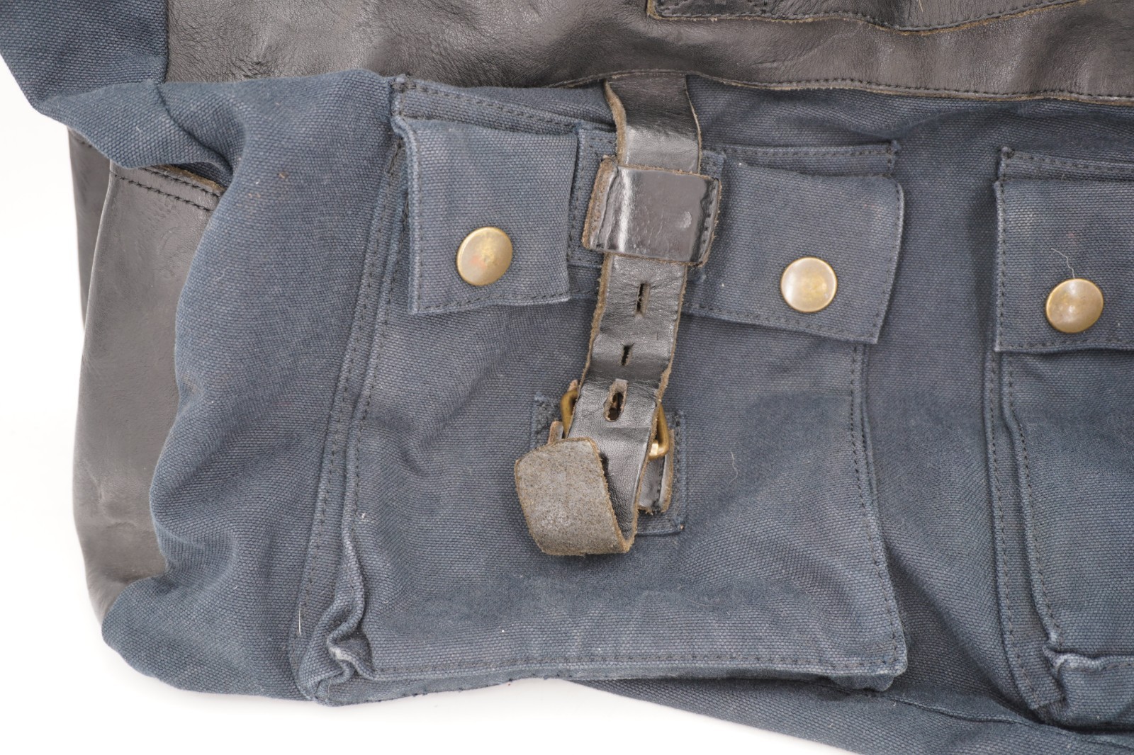 MINT | $845 BELSTAFF OVERNIGHT CANVAS LEATHER SATCHEL MALENOTTI NAVY CARRYALL
