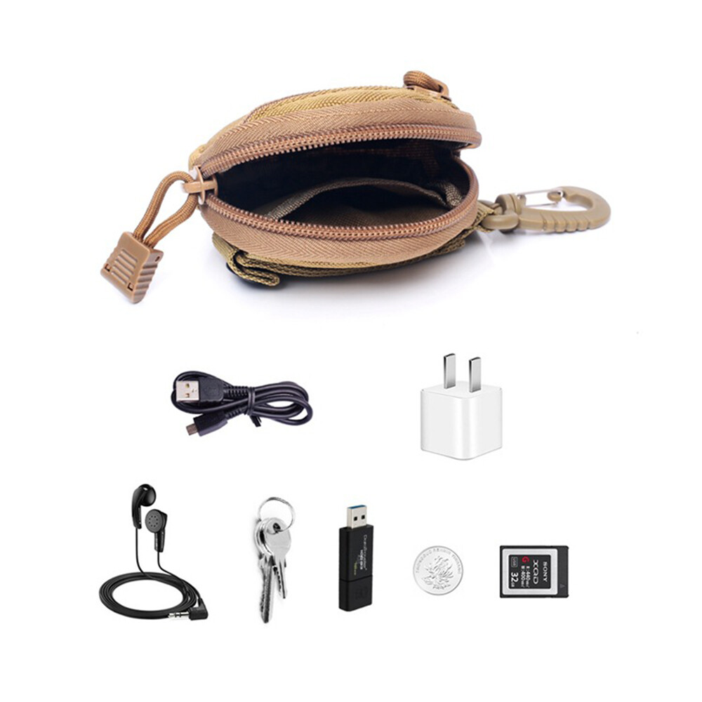 Wallet Mini Tactical Molle Pouch Waist Bag Clip Key Chain Coin Holder Case Bag
