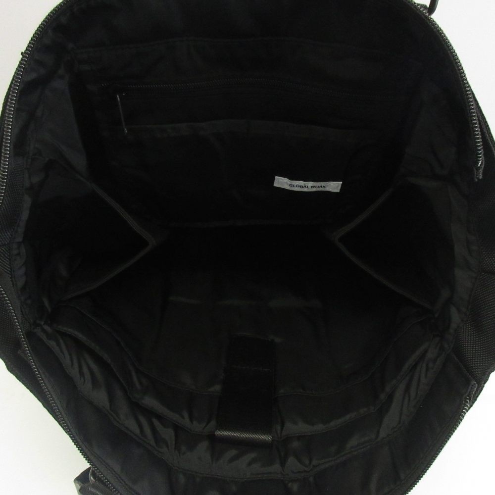 Global Work Men’s Black Polyester Tote Bag, 15×6.5in, Excellent Condition