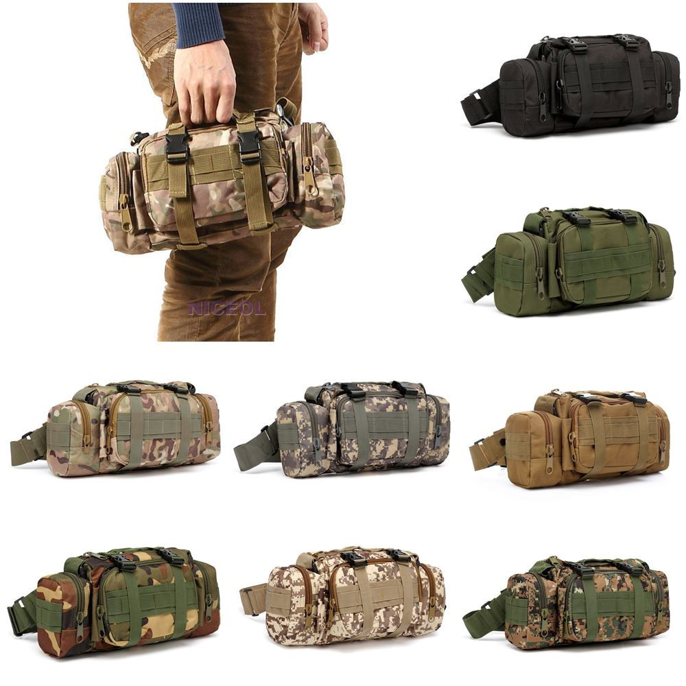 New Military Tactical Waist Pack Outdoor Shoulder Molle Camping Hiking Pouch Bag