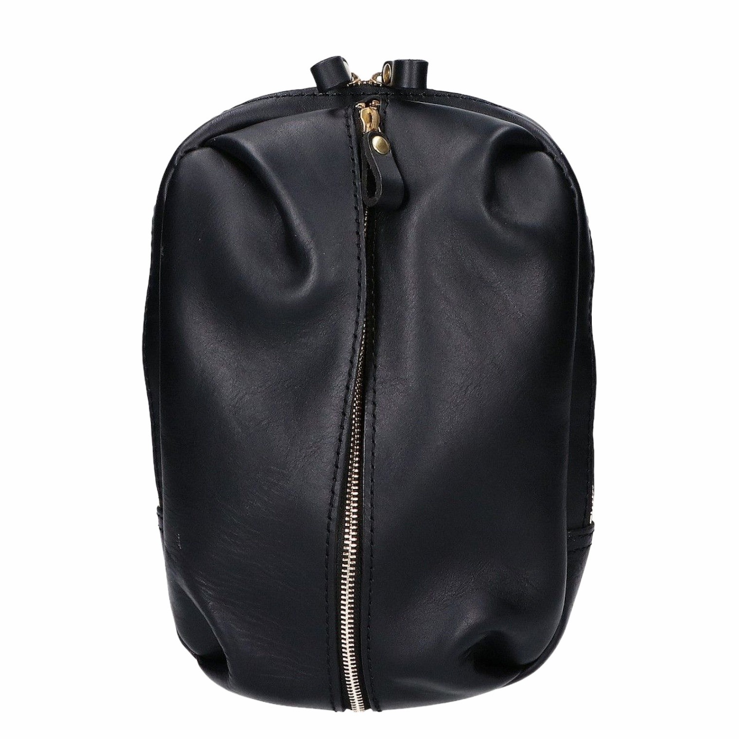 HERZ F-9 Leather Shoulder Bag Black 19.5×27.5x5cm Japan