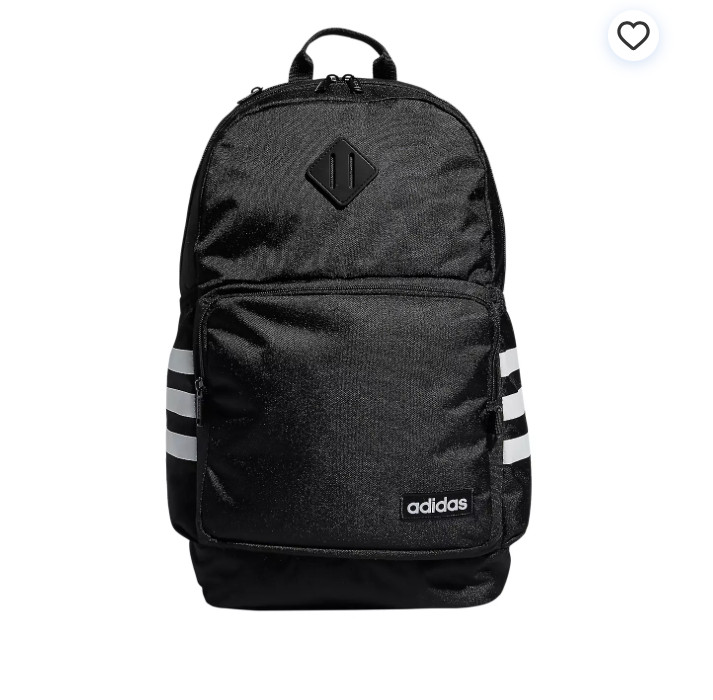 ADIDAS CLASSIC 3S 4 BACKPACK BLACK Laptop/TECH SILVER STRIPES – $50 MSRP