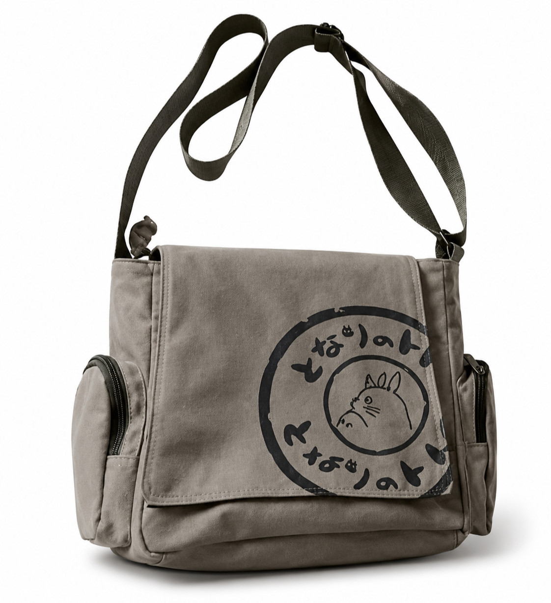 Studio Unisex My Neighbor Anime Gray Crossbody Messenger Tote Bag Purse Grey