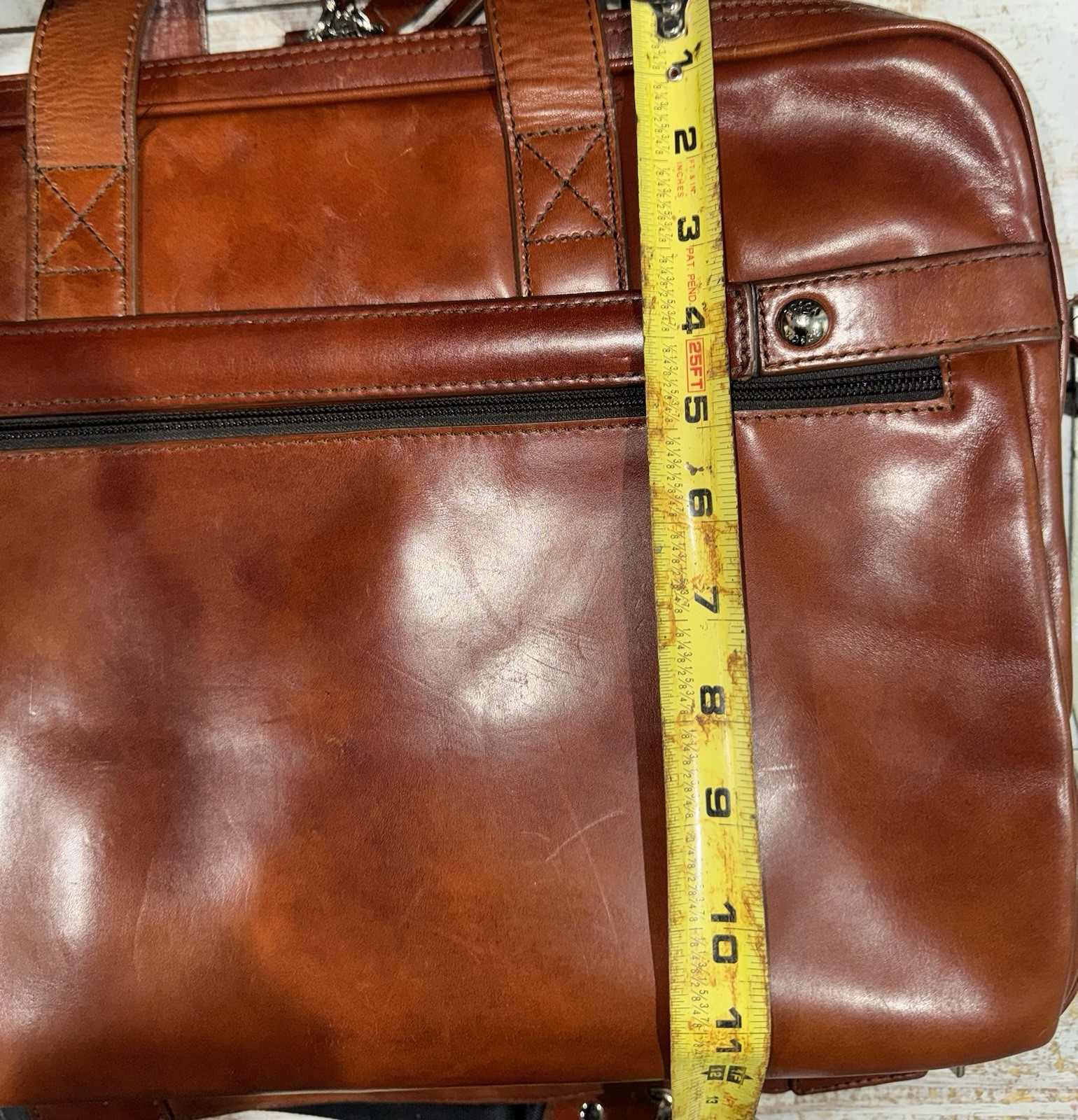Bosca Old Leather/ Stringer Briefcase/ Italian Leather Luxury/ Large Capacity