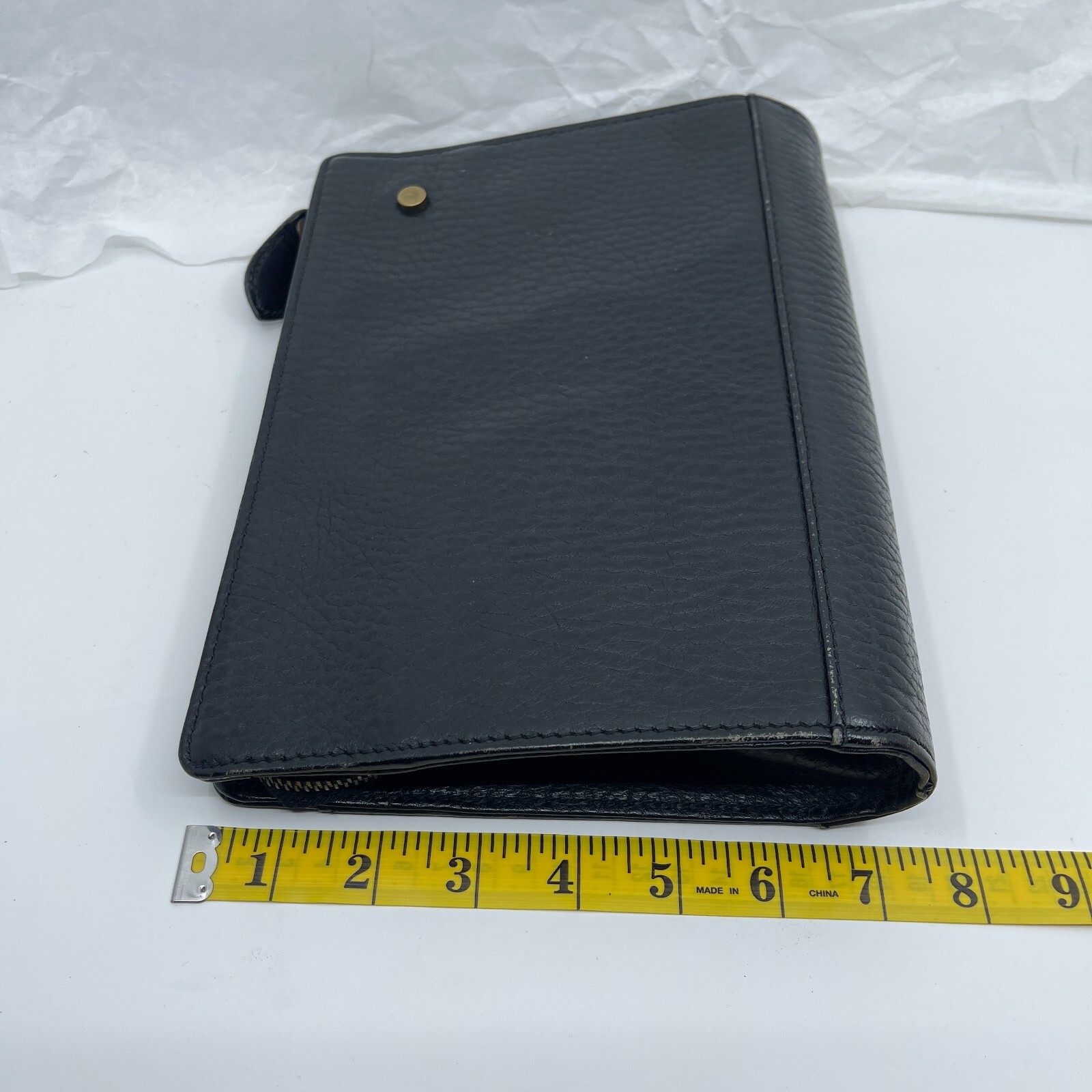 Burberry Black Leather Clutch Bag Check men’s Auth From Japan