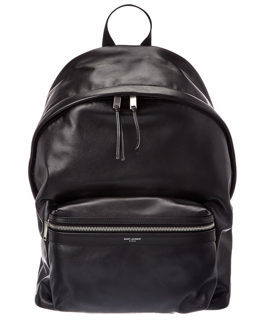 Saint Laurent City Matte Leather Backpack Men’s