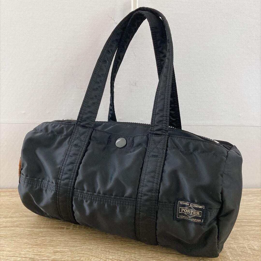 Porter Tanker Nylon Mini Boston Bag Black Japan Made Handbag Travel Tote 28cm
