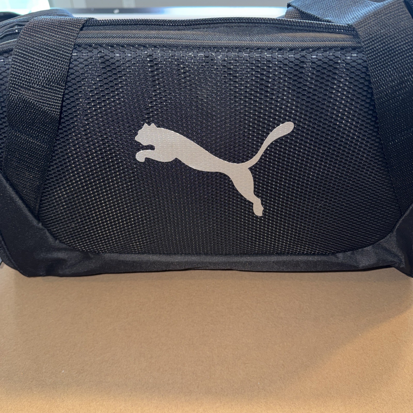 Puma Form Factor Duffel 2.0 Unisex Black Silver Shoulder Gym Sports Bag Athletic