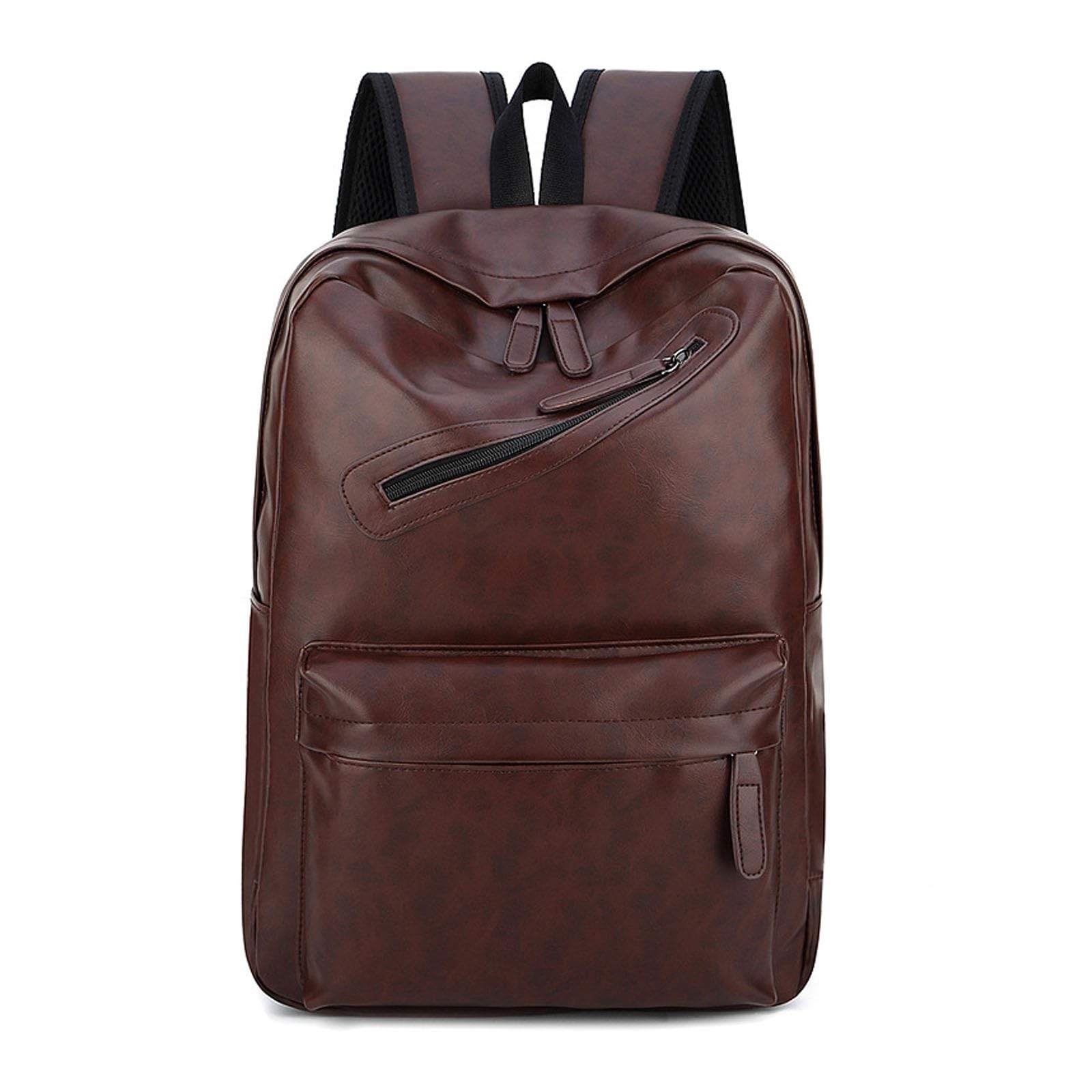 Mens Leather 16.1 inch Laptop Bag Travel Casual Computer Backpack College Bus