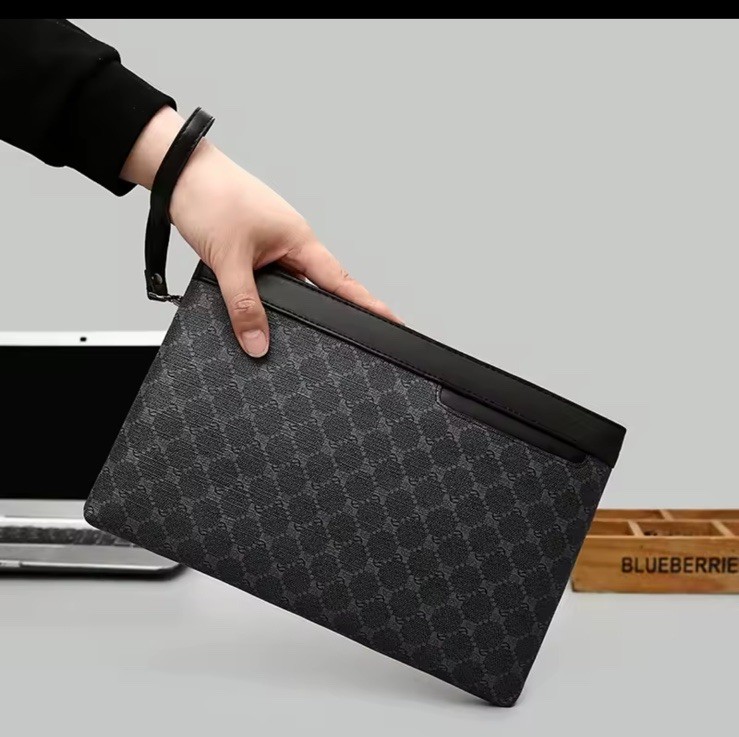 Luxury Designer Business Men Day Clutch High Quality PU Leather Money Pouch Bag