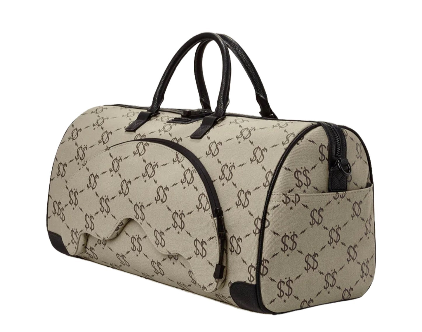 SPRAYGROUND SHARKS IN PARIS MONOGRAM DUFFLE DOLLAR LOGO CLASSIC TRAVEL LARGE BAG