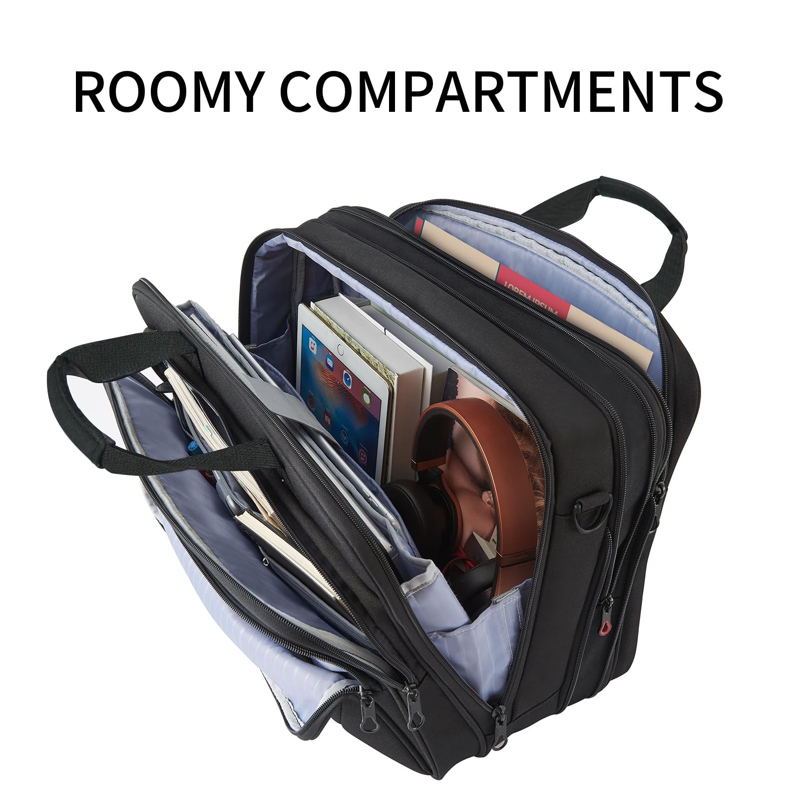 15.6 Inch Laptop Briefcase Computer Bag, Messenger Shoulder Bag