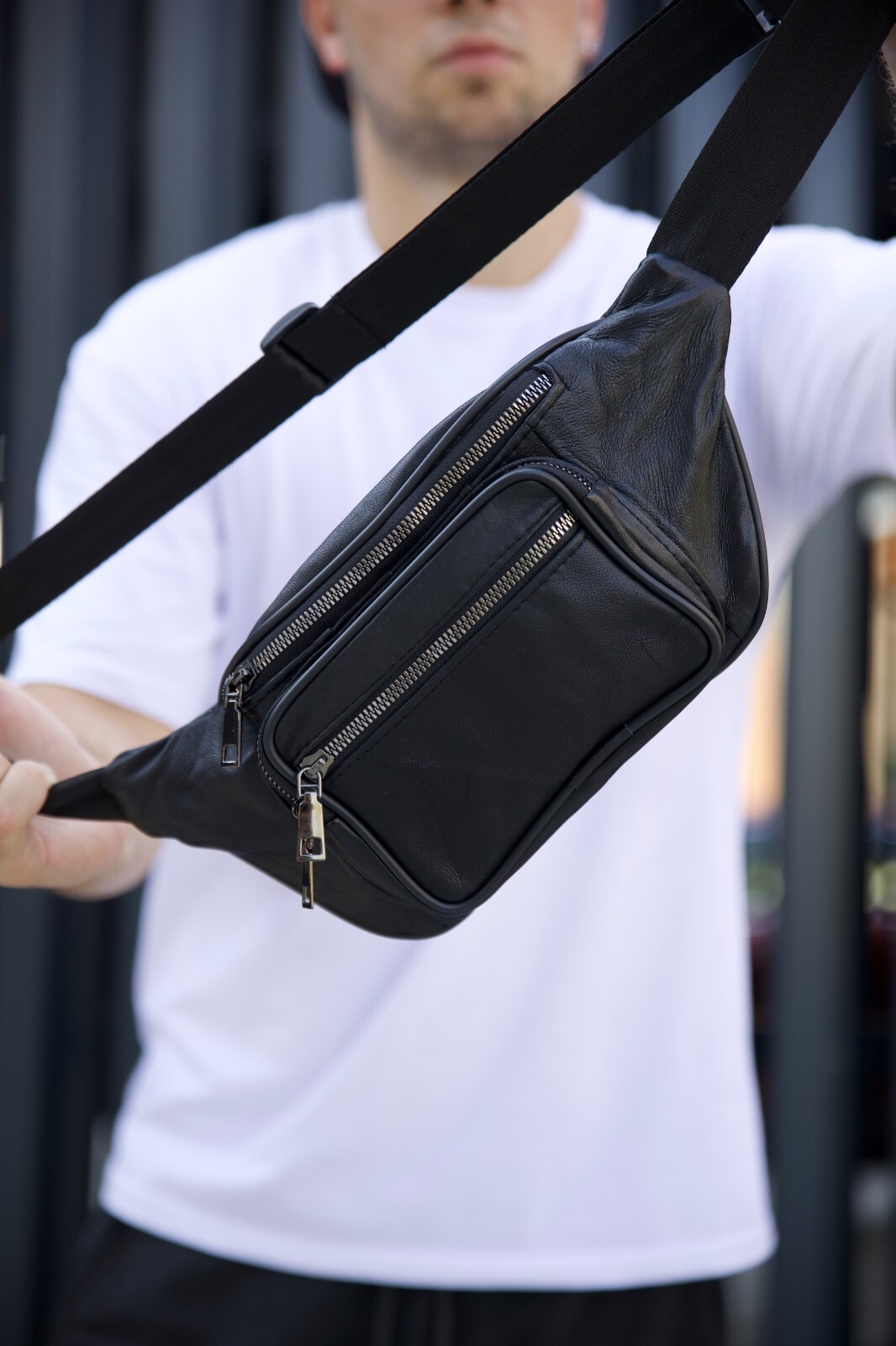 Dumpling Bag, Black Waist Pouch, Fanny Pack, Traveling Bag, Bum Bag, Waist Pack