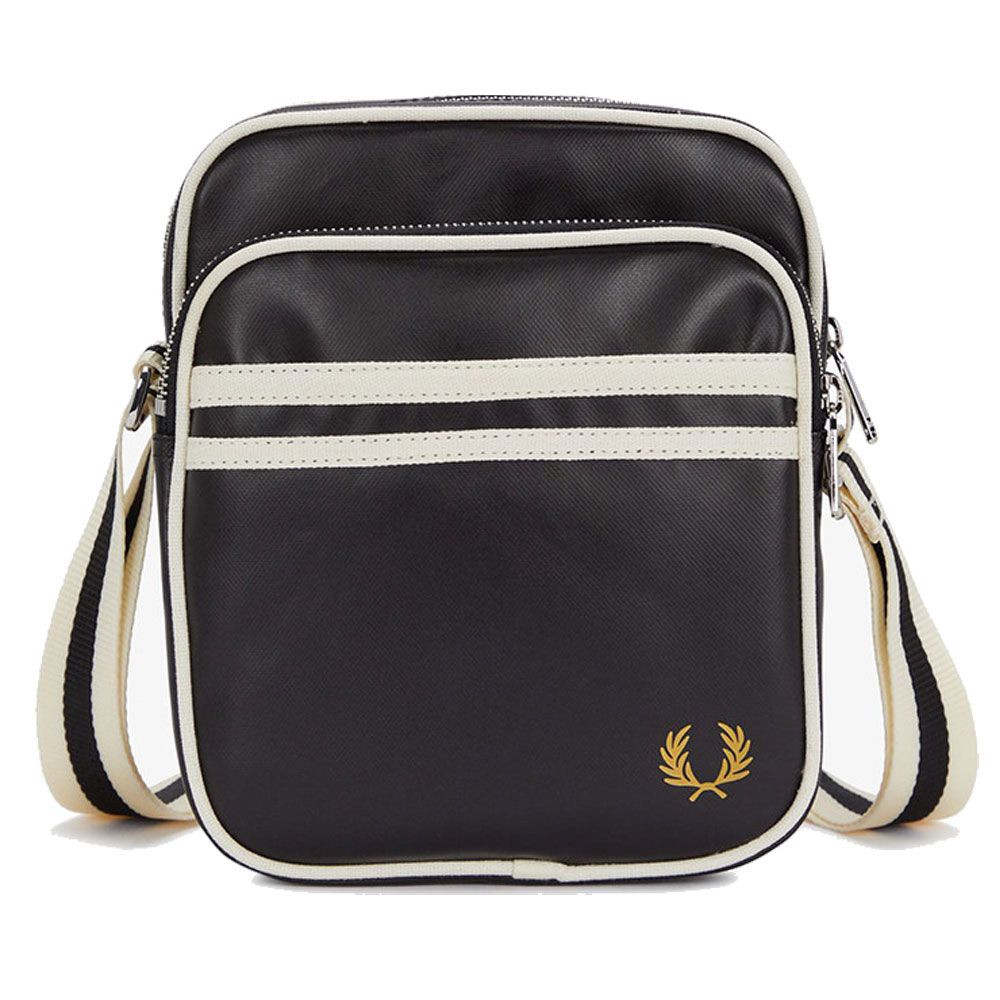 Fred Perry Shoulder Bag for Women, Classic Side Bag, 3L, Men’s, Black only