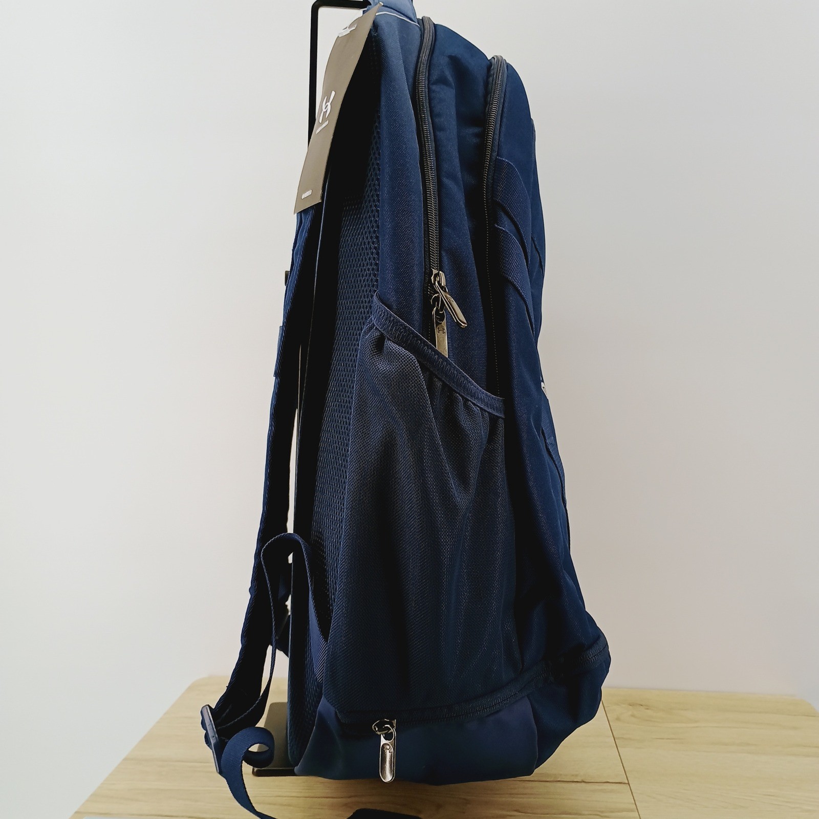 Under Armour Hustle 5.0 Backpack Navy Blue UA Storm Laptop Bag 1361176-408 OSFA