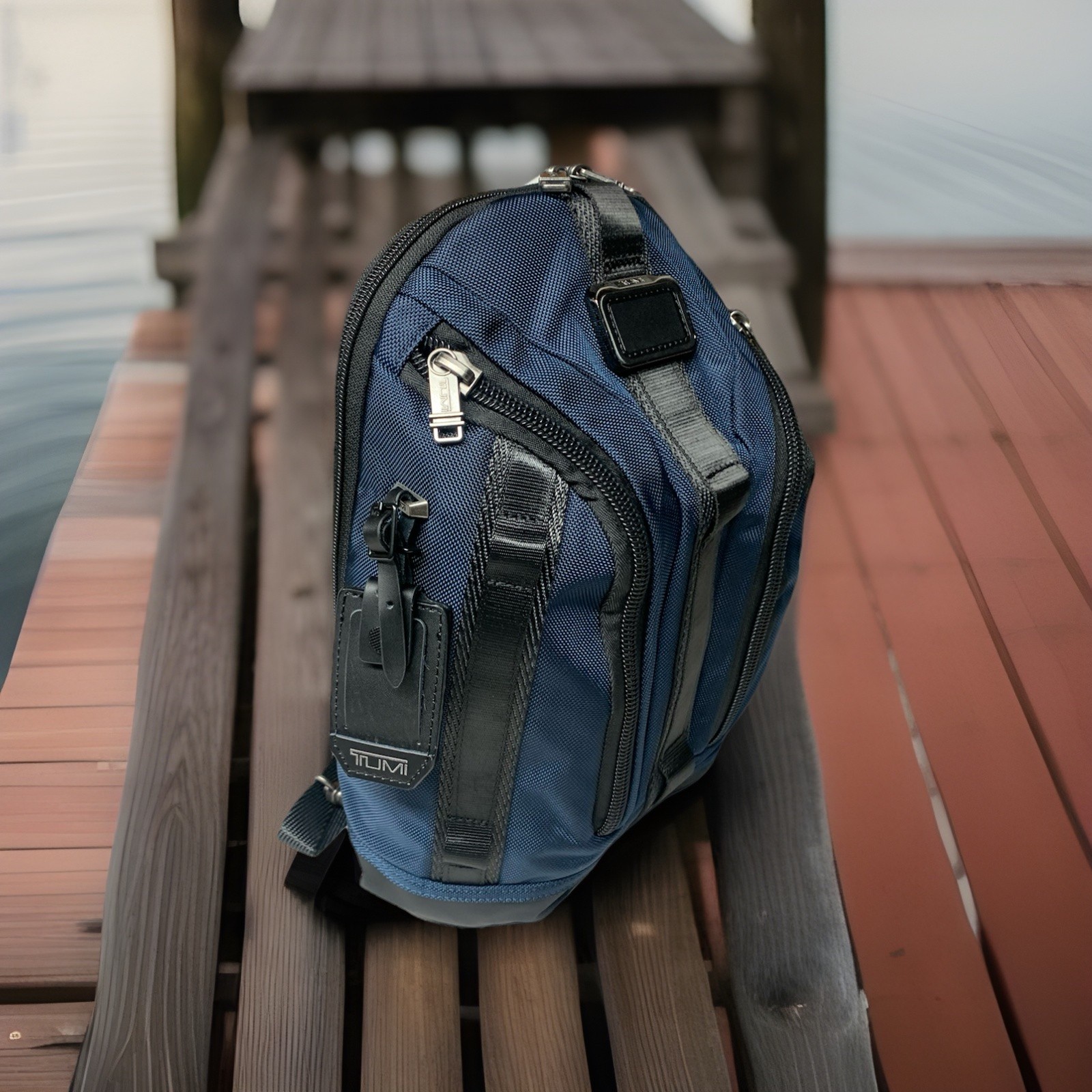 Tumi Alpha Bravo Knight Sling Backpack $495 Navy