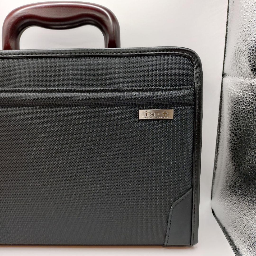 is+ IS Plus Business Bag Black Wooden Handle B5 30cm