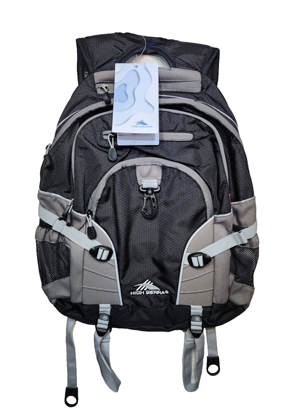 High Sierra Loop Backpack 33L Travel Work Backpack Black/Charcoal