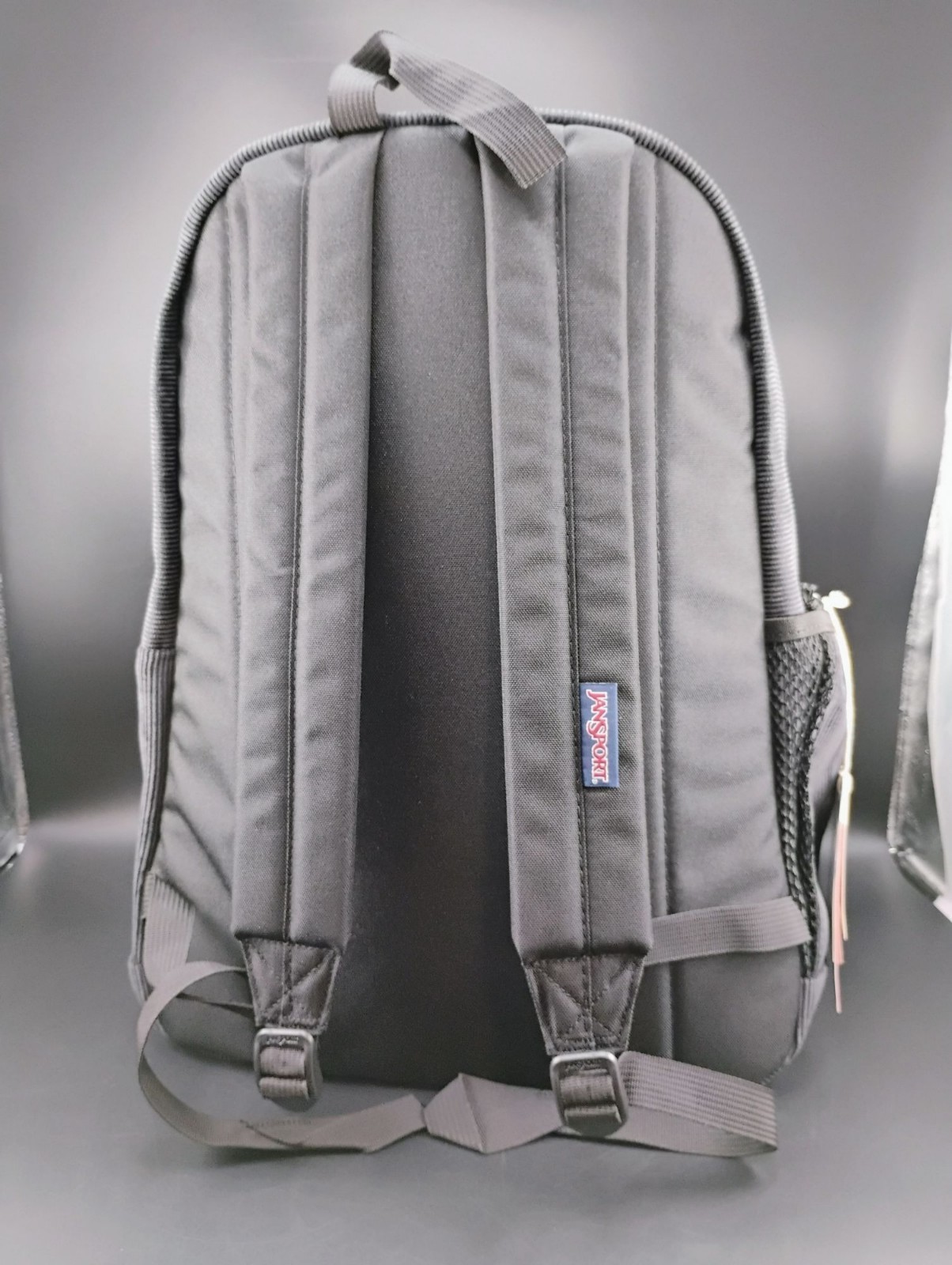 Jansport Black Corduroy Backpack Durable Design Adjustable Straps