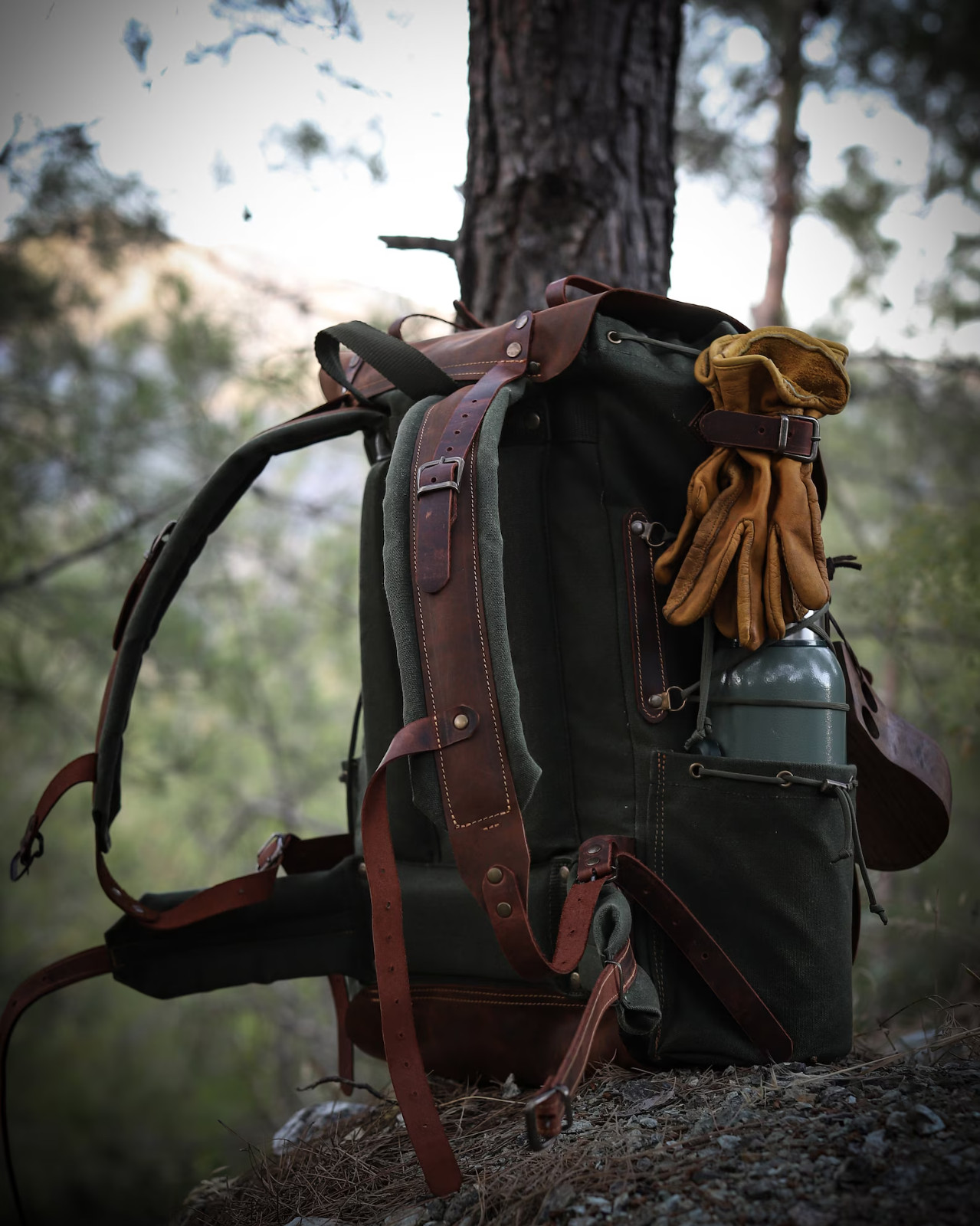 Handmade Leather/Canvas Backpack (Steampunk Cosplay)