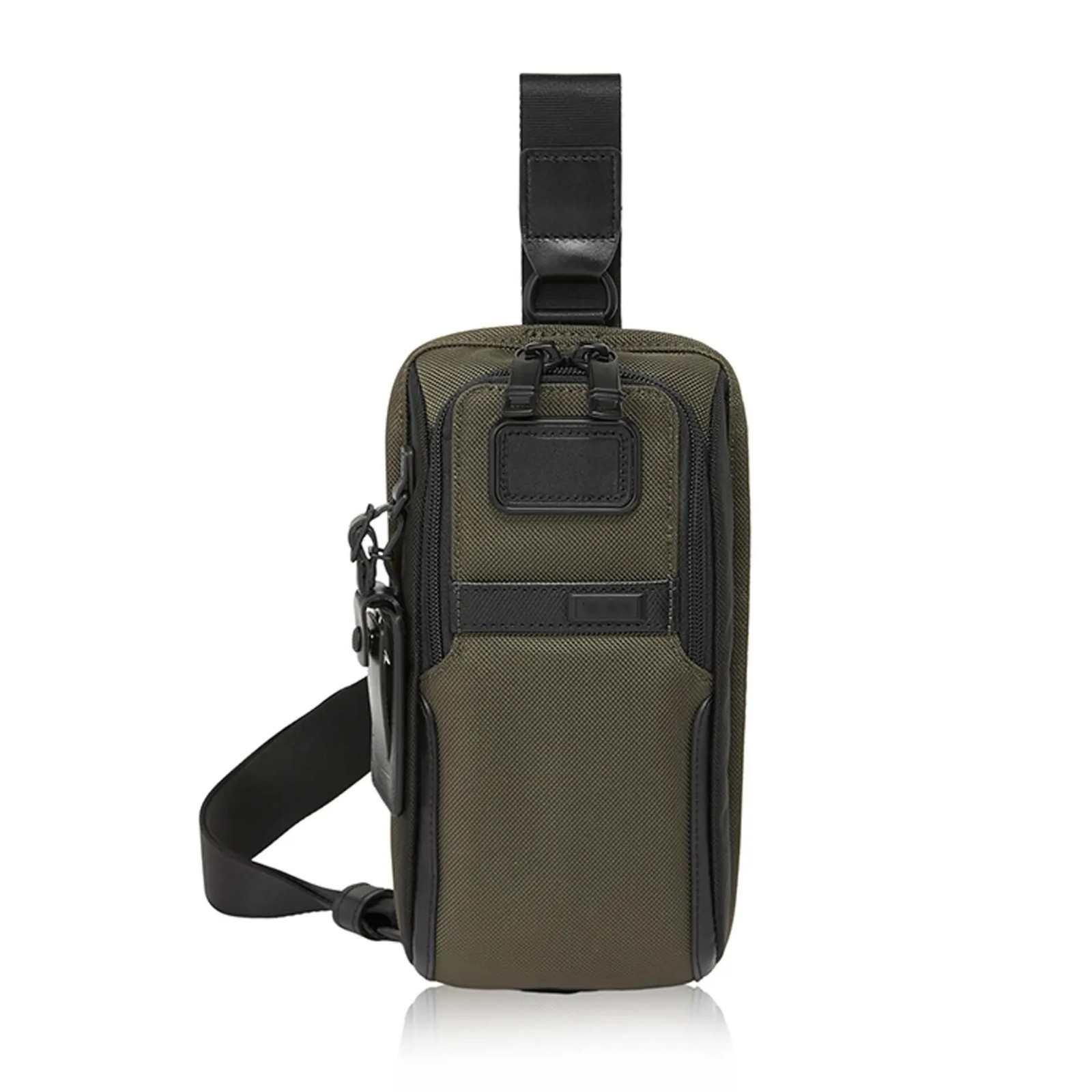 NEW TUMI Alpha Bravo Compact Sling Bag Green Black Ballistic Nylon Crossbody